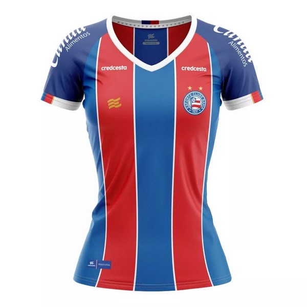 Tailandia Camiseta Bahia 1ª Mujer 2020/21 Azul Rojo